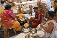 Shri Paduka Pujana, Tirtha Vitarana, Shri Bhiksha Seva - Day 5 at Karla (26 Sep 2025)   Pictures Courtesy of Shri Dinesh Karkal